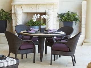 Woodard Bali - Whitecraft Wicker Outdoor Dining Set