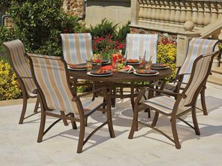 Woodard Cortland Sling Aluminum Outdoor Dining Set