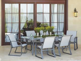 Woodard Cayman Isle Sling Aluminum Patio Dining Set
