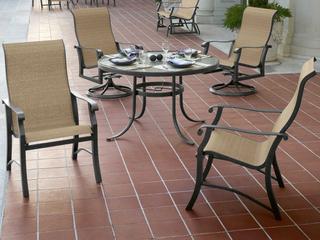 Woodard Cortland Sling Aluminum Patio Dining Set