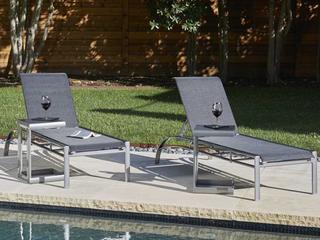 Woodard Metropolis Sling Aluminum Outdoor Patio Lounge Set