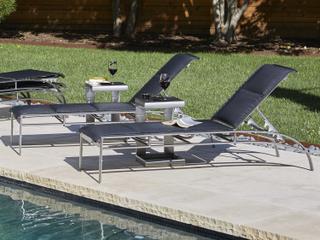 Woodard Metropolis Padded Sling Aluminum Outdoor Lounge Set