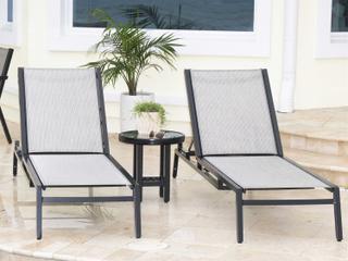Woodard Palm Coast Sling Aluminum Outdoor Patio Lounge Set