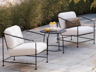 Woodard Reed Wrought Iron Cushion Lounge Set