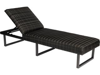 Harper Wicker Charcoal Gray Adjustable Outdoor Patio Chaise Lounge