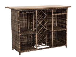 Woodard Reunion Wicker Calico Rectangular Island Bar