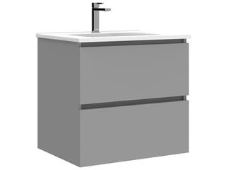 Flora 24 Inch Wall Mounted Vanity with Single Sink in Mist Matte