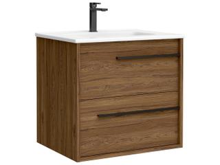 Lotus Wall Mounted Vanity 24 Inch Walnut