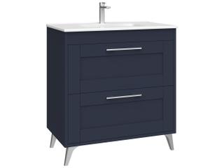 Rose 32-Inch Freestanding Bathroom Vanity with Integrated Ceramic Sink in Matte Navy Blue