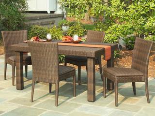 Woodard Whitecraft All Weather Wicker Patio Dining Set