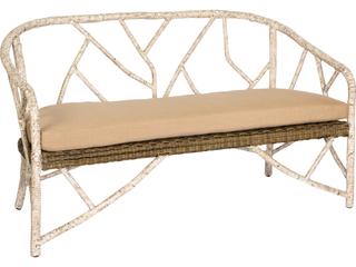 Whitecraft River Run Wicker Antique Palm Outdoor Loveseat