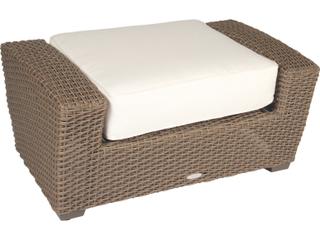 Whitecraft Augusta Wicker Aged Teak Patio Ottoman