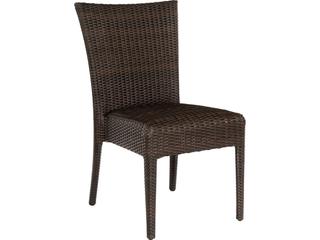 Whitecraft All Weather Wicker Padded Seat Outdoor Patio Dining Side Chair