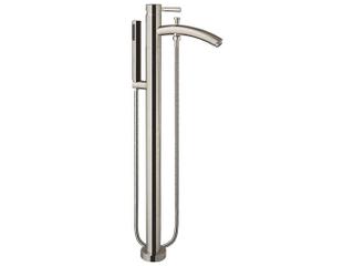 Taron Freestanding Tub Filler with Hand Shower Brushed Nickel