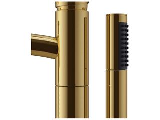 Wyndham Collection Taron Brushed Gold Floor-Mounted Tub Filler Faucet