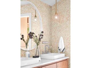 York Wallcoverings Magnolia Home Artful Prints & Patterns Primrose Pink Meadow Wallpaper