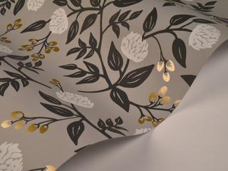 York Wallcoverings Gray Peonies Wallpaper