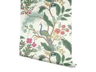 York Wallcoverings Periwinkle Peacock Wallpaper