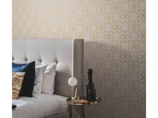 York Wallcoverings Antonina Vella Dazzling Dimensions Volume II Cream Gold Metallic Serendipity Wallpaper