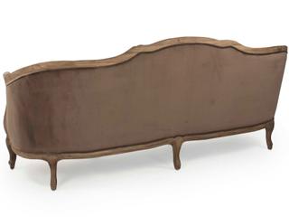 Zentique Maison Brown Velvet Upholstered Sofa