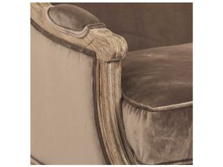 Zentique Maison Brown Velvet Upholstered Sofa