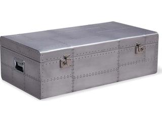 Zentique Elias Silver Aluminum Storage Trunk