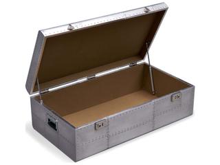 Zentique Elias Silver Aluminum Storage Trunk