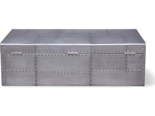 Zentique Elias Silver Aluminum Storage Trunk