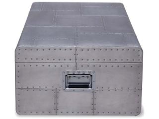Zentique Elias Silver Aluminum Storage Trunk