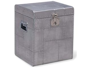 Zentique Elio Silver Aluminum Storage Trunk