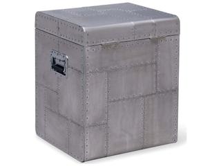 Zentique Elio Silver Aluminum Storage Trunk