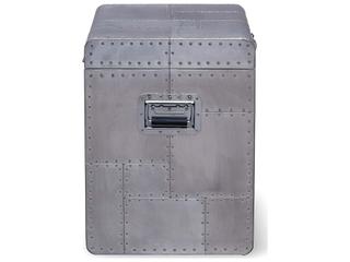 Zentique Elio Silver Aluminum Storage Trunk