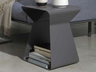 Bontempi Casa Kito Rectangular Metal Anthracite End Table
