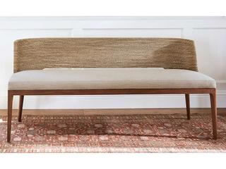 Brownstone Amalfi Beach Praline Brown Upholstered Accent Bench