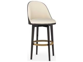 Caracole Classic Another Round Swivel Dark Chocolate Champagne Gold Bar Stool