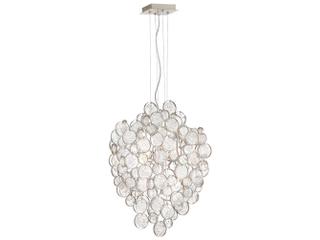 Eurofase Trento 7-Light Champagne Silver Glass Chandelier