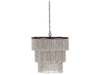 Gabby Etienne 4-Light Dusty Slate & Venetian Rust Brown Candelabra Tiered Chandelier
