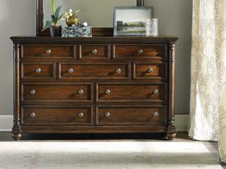 Hooker Furniture Leesburg 10-Drawers Brown Mahogany Wood Double Dresser
