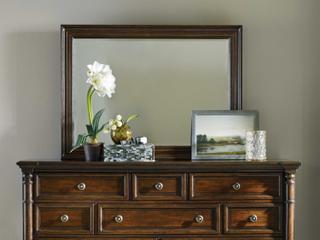 Hooker Furniture Leesburg Rich Dark Wood Wall Mirror Landscape