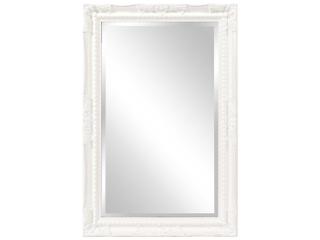 Queen Ann Traditional Wall Mirror in Glossy White