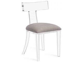 Interlude Home Tristan Clear Upholstered Side Dining Chair