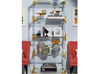 Jonathan Adler Jacques Clear / Brass Etagere