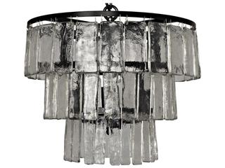 Carnegie 4-Light Small Chandelier in Matte Black Steel