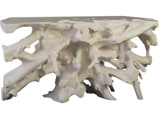 Phillips Collection Cast Naturals Rectangular Off White Console Table
