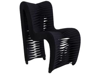 Seat Belt Dining Chair Black Woven