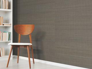 York Wallcoverings Grasscloth Resource Library Charcoal Abaca Weave Wallpaper