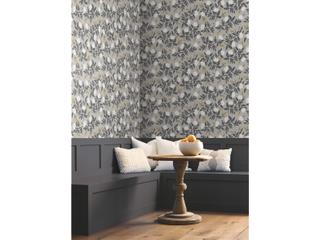 York Wallcoverings Gray Peonies Wallpaper
