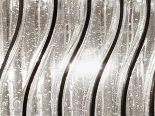Shade Finish: Swirl Wire Pattern and Clear with Bubbles Glass