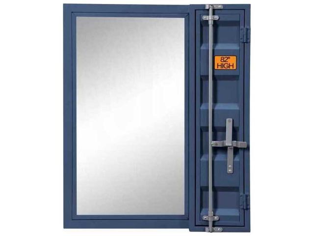 Cargo Vanity Mirror with Storage in Blue