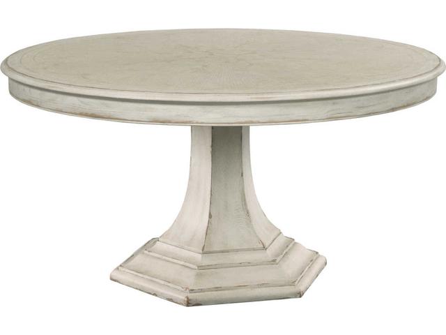 Cambric 60-Inch Round Dining Table in Creme White Oak